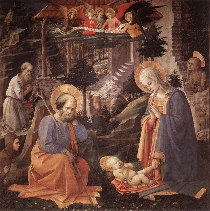 Filippo Lippi, Adoration of the Child, ca. 1455.