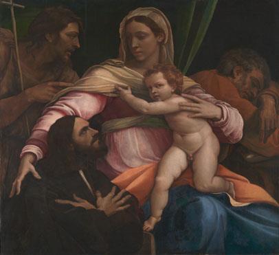 Sebastiano del Piombo, The Holy Family with St John the
