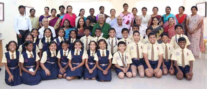 18, 2016 Justice Srikrishna with the school