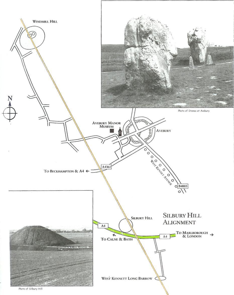 AVEBURY CIRCLE Here is a map showing the Ley of the land and some pictures!