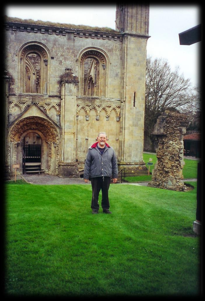 Rev. John standing by Lady Chapel on the grounds of the old Glastonbury Abby The original building, built on this spot, by Joseph, was Dedicated to Mary, sanctified by Jesus!