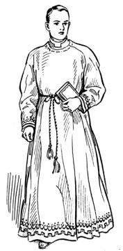 comes from the Latin for coat. Acolyte and Chalice Bearers: Cassock-Alb: Our acolytes wear two different vestments a cassock and cotta (above), or a cassock-alb and cincture (described below).