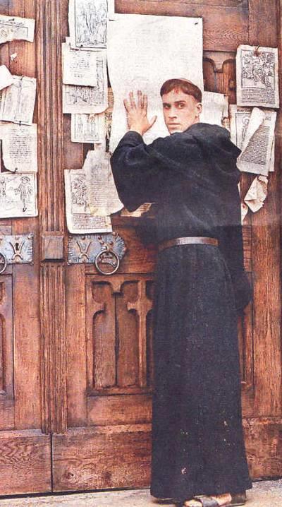 In 1517, Martin Luther wrote a list of arguments