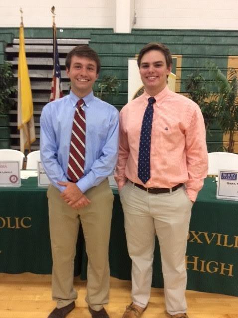 Bulldogs in the News Caleb Morgan and Lucky DePersio, graduating seniors at KCHS and members of the Saint Joseph School Class of 2013, were awarded full academic scholarships to the University of
