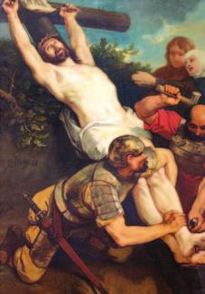 Eleventh Station Jesus Is Nailed To the Cross Within our suffering is the suffering of Christ who bears its burden with us and reveals its meaning.