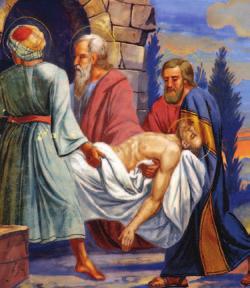 Fourteenth Station Jesus Is Laid in the Tomb Often it seems that God does not exist. All around us we see persistent injustice, evil, indifference and cruelty.
