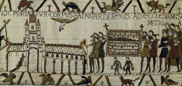 Bayeux Tapestry, 1070-1080, depicts contemporary events!