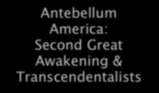 Antebellum America: Second Great Awakening &