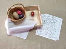 Enrichment Lesson Easter Eggs Tray shaped box/basket