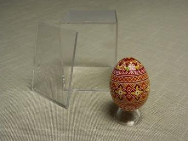 (1-3) Clear plastic box for holding an Easter Egg White