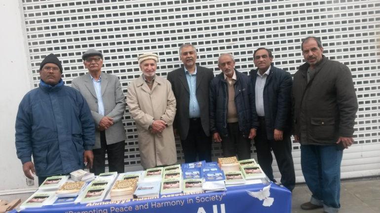 Majlis Ansarullah Bolton contributed to the blessed Tabligh Day with a Tabligh stall and distribution of around 570 leaflets and copies of the books Life of Mohammad and World Crisis and Pathway to