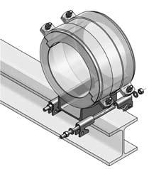 lock for floating bearing - screwing: zinc-nickel Assembly instructions see chapter 15 Pipe clamp Form A, DIN 3567 Closure: Hexagon nut/ closure-screw Material: