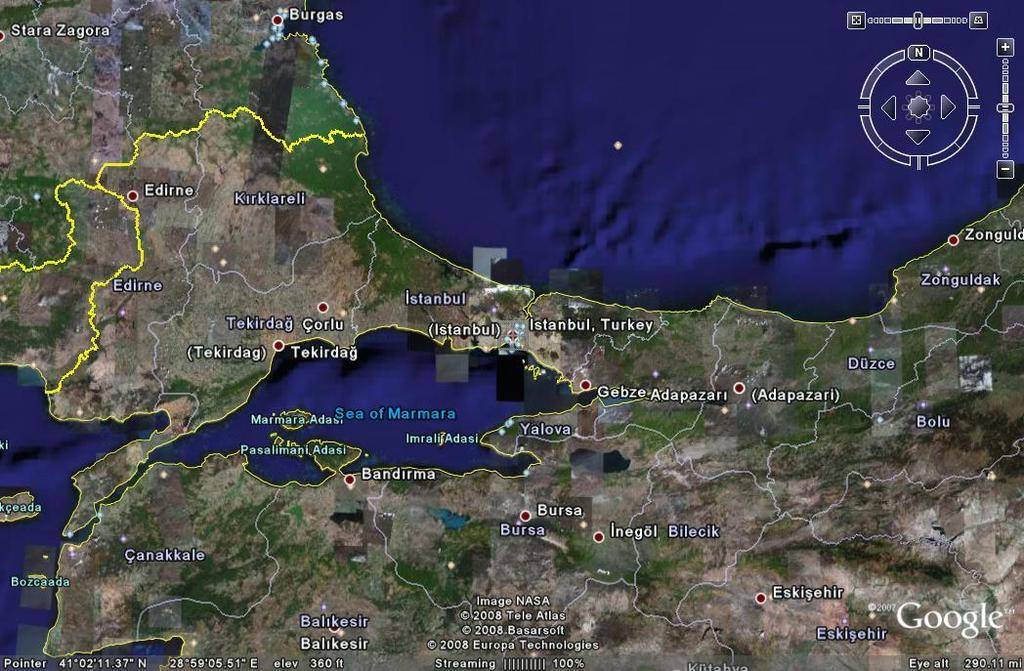 Byzantium = Constantinople = Istanbul Bosporus Strait Hellespont = Dardanelles