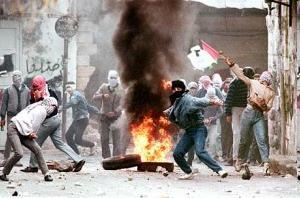 Intifada Arab frustrations over failure to achieve their own state and:
