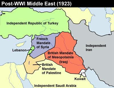 Colonialism The Ottoman Empire governed the region from 1299-1922 During WWI, the British government promised