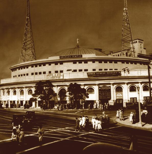 Located next to Echo Park in Los Angeles, the temple was where Aimee Semple McPherson ministered from The Foursquare Church is pleased to partner with 1923-1944 to standing-room-only crowds ranging