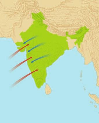 India is a subcontinent (SUHB KAHN tuhn uhnt) because even though it is part of Asia, huge mountains separate it from the rest of Asia.