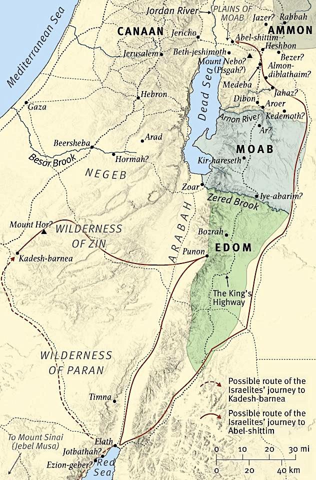 16 Deuteronomy: Place: Across the Jordan in the wilderness.