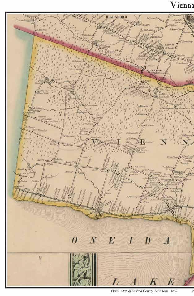 60 Map of Oneida County New York 1852 2016 Old