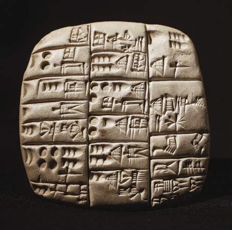 4. The earliest form of writing was developed in the Mesopotamian region. An example of writing on the clay tablet is to the left. 5. Below is an artist s rendering of an ancient Mesopotamian city.