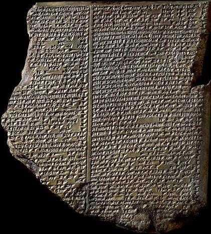 Babylonian record of the flood Tablet XI Gilgamesh Epic The flood to destroy the world.