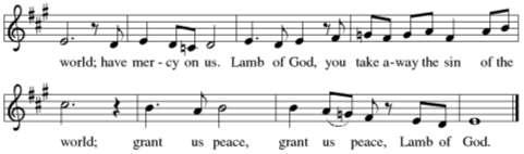 deliver us from evil. For thine is the kingdom, and the power, and the glory, forever and ever. Amen. Music during Communion Lamb of God Hymnal pg.
