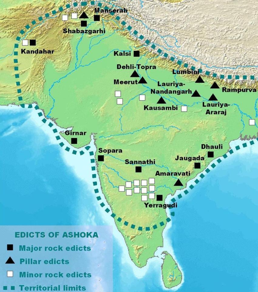 jpg After the war of Kalinga, Ashoka controlled all the Indian subcontinent except for the extreme southern part and he could have easily controlled that remaining part as well, but he decided not to.