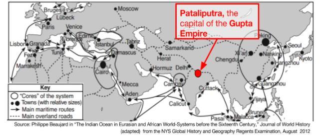 Exhibit C: Trade, Prosperity, and Wealth On Trade Routes Between Rome and China The Gupta ruled the largest and most prosperous empire in India, but in