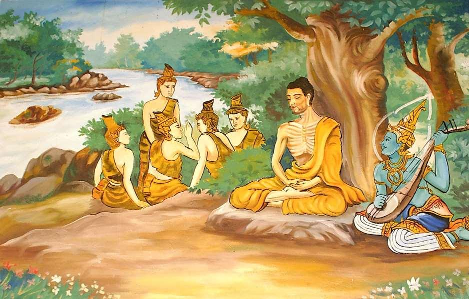 At the age of 35, Siddhartha sat in meditation under a Ficus religiosa tree now called the Bodhi Tree in the town of Bodh Gaya and vowed not to rise before achieving enlightenment.