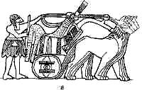 Wheel, Susa (after de Mecquenem 1943,fig. 89: 1-2 and Pl. X:2; cf. M.A. Littauer and J.H. Crouwel, 1979, Wheeled Vehicles and Ridden Animals in the Ancient Near East, Leidenj, E.J. Brill) Detail of 'Standard' of Ur.