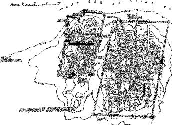 Kalibangan. Citadel in the west, lower city to the east. Citadel was located on top of a previous occupation which was already a mound some 1.6 m. high.