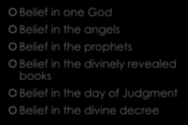in the divinely revealed books Belief in the