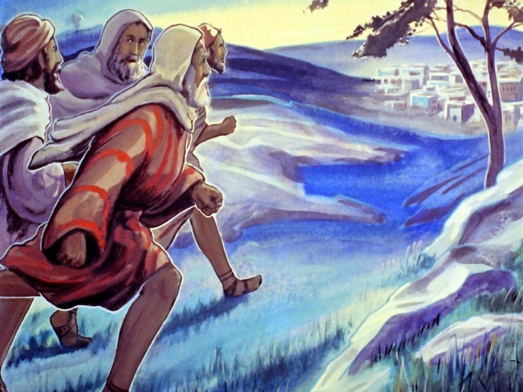 The shepherds ran to Bethlehem.