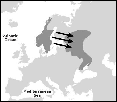 51 This map shows the migration of the A Saxons B Magyars C