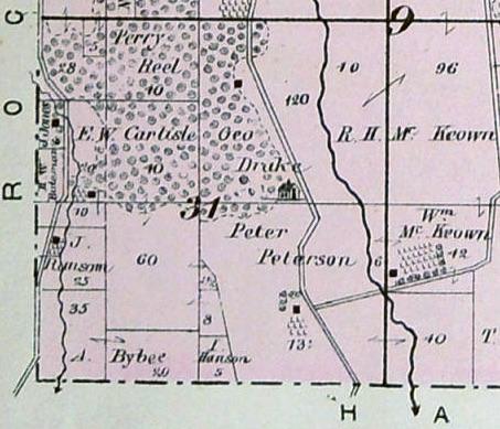 Brief Reel's Cemetery History Boomer Township, Section 31 in 1885 from the 1885 Allen Illustrated Atlas of Pottawattamie County courtesy of digital.lib.uiowa.