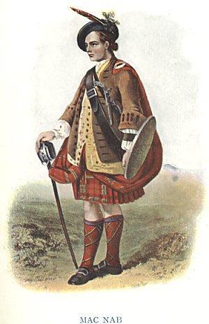 A Gentleman of the Clan MacNab From The Costumes of the Clans of Scotland by Robert Ronald McIan Between 1845 and 1847, Robert Ronald McIan painted and published a series of illustrations, under the