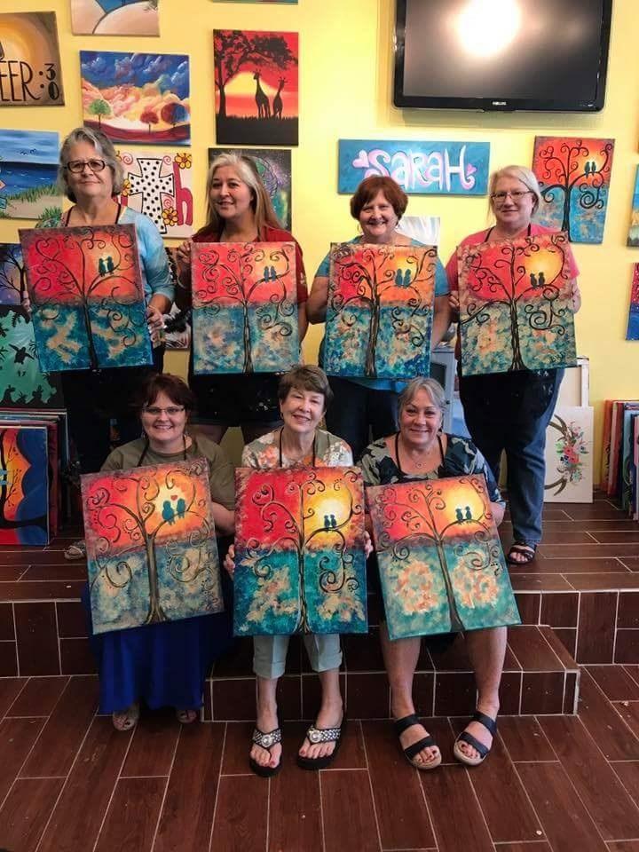 The Women's Connection sponsored an afternoon of fun and fellowship at Crazy Picasso on Sunday, April 30.