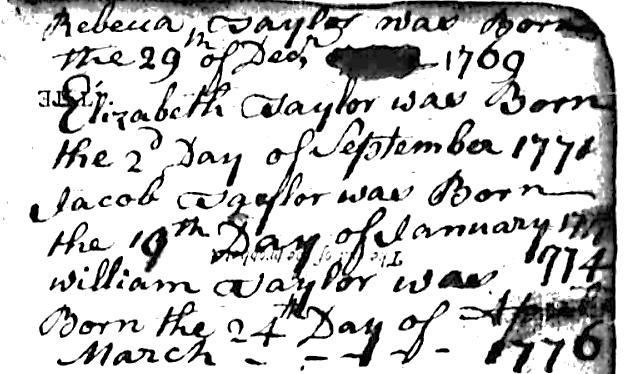 [p 17: In Clark County, Illinois Charles Vanover gave an affidavit that the Weaver Bible records were of the children of William Weaver, Sr.