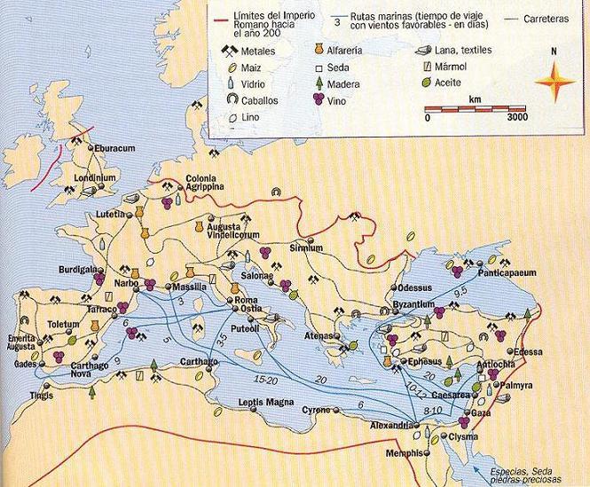 THE ROMAN EMPIRE Economy: Agriculture Specialised depending on the region.