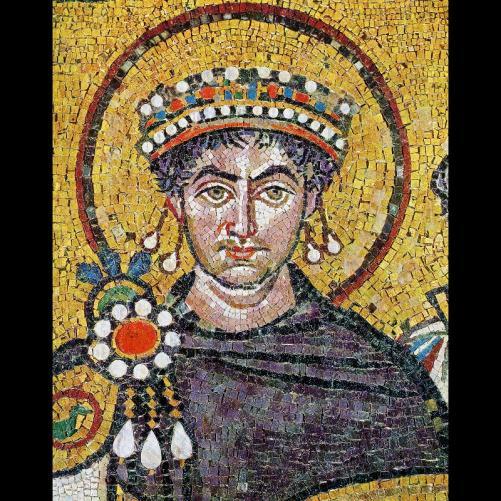 AND HER ATTENDANTS - Justinian