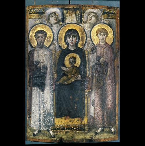 - Emulate Bishop Ecclesius and Magi (story of gifts on Theodora s robe) - Flat and 3D; abstract and representational - Signify their omnipresent existence and power/rule Illuminated Manuscripts -