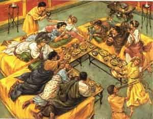 Food and Drink in Ancient Rome Patrician Style! The main meal of the day was known as the cena, often lasting several hours.