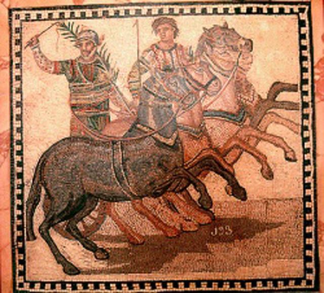 Chariot Racing The ancient Romans loved chariot racing. In early Roman times, young nobles used to race their chariots around the 7 hills of Rome. People had to scatter to get out of the way.