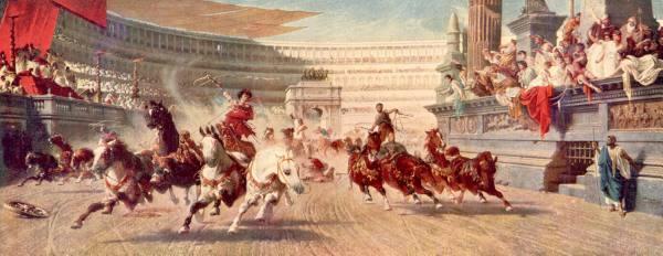 It was designed to race chariots. Women could attend the races. They could sit with men. That was very unusual. The original Circus Maximus was built out of wood. It burnt down a couple of times.