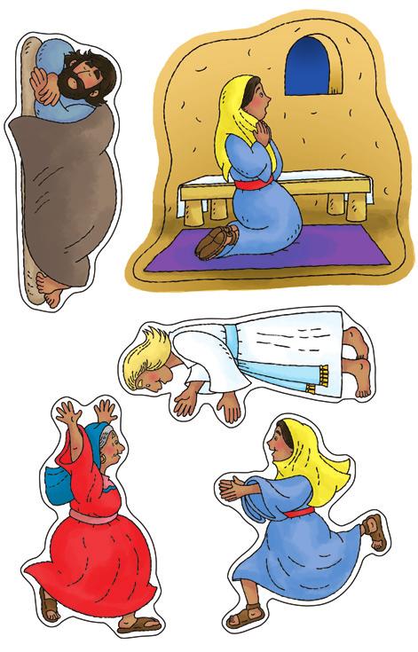 Bible Story Game Materials Figures 1-5 from Visual Resources; optional flannel board. Today in our Bible story, God sent an angel to tell good news to Mary and Joseph.