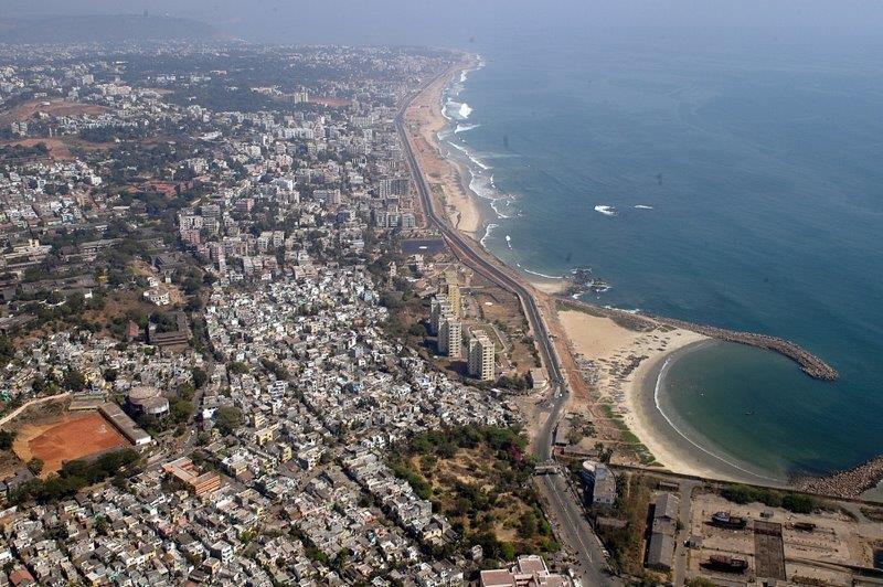 Greater Vizag area with a population of 5.3 million.