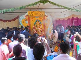 9th Sept, 2013 GANESH PUJA CELEBRATED The whole country was worshiping Lord Ganesha on 9th Sept 2013, the same was in CUTM campus.