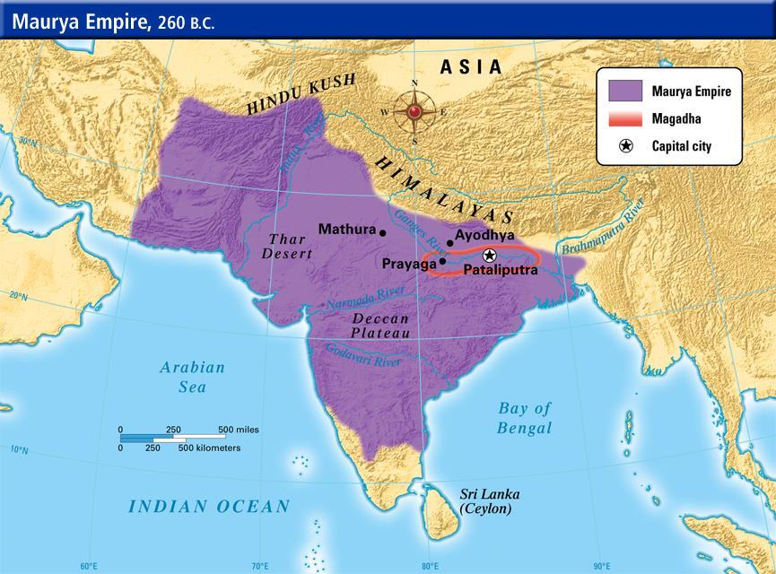 India s first centralized empire Chandragupta Maurya 4 th Century BCE Control of Magadha Kautilya Brahmin advisor to Chandragupta Arthashastra (treatise on government) My enemy s enemy is my friend
