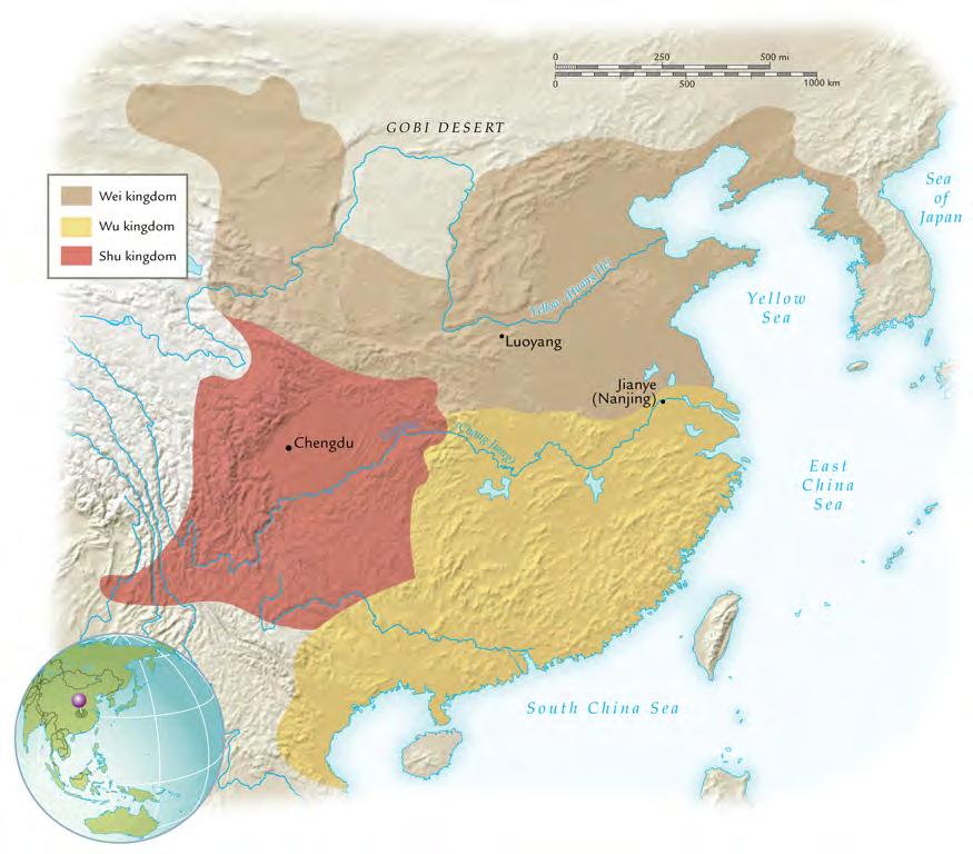 Collapse of the Han Dynasty n Generals assume authority, reduce emperor to puppet figure n Alliance with