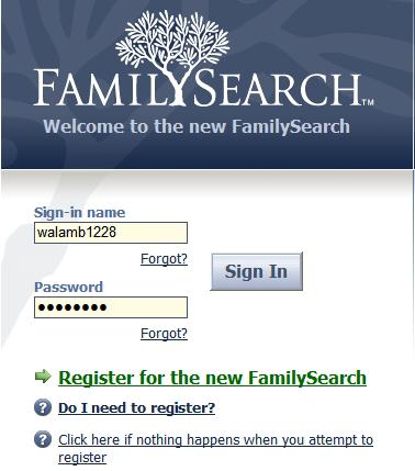 #1 Register on new.famliysearch.